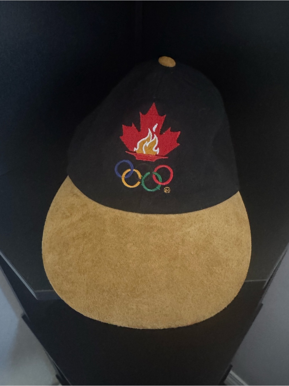 1996 vintage ATLANTA Black and Tan Olympic Logo Baseball Cap
